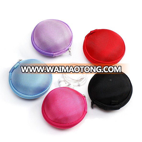 GC Macaroon personalized Zipper Closure Mesh Lining Eva Earphone carrying Case/Eva Earplug Case